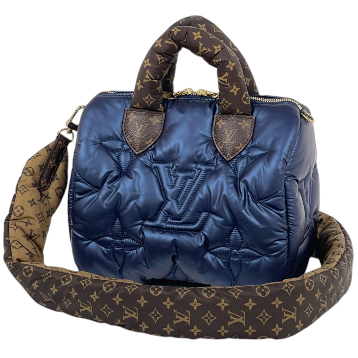 Louis Vuitton LV Pillow Speedy Bandoulière 25 M21061 Metallic Blue Recycled Nylon