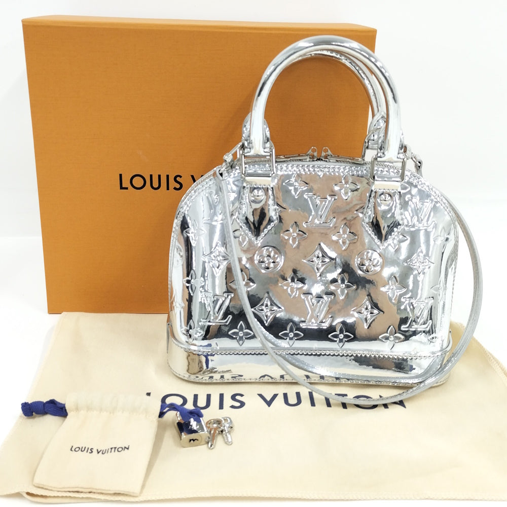 Louis Vuitton LV Ski Alma BB Monogram Miroir Silver M26335 Reflective Metallic Bag