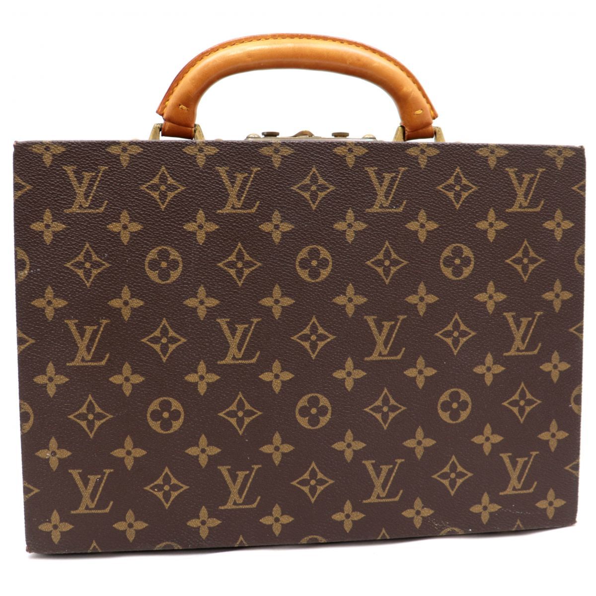 Louis Vuitton Boite Bijoux M47120 Monogram Jewelry Trunk, Brown Velvet Interior & Fitted Tray