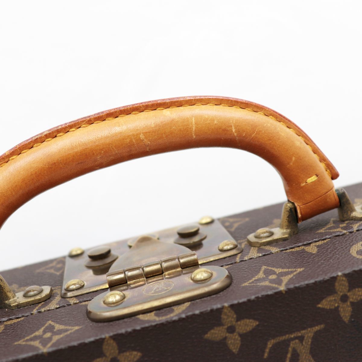 Louis Vuitton Boite Bijoux M47120 Monogram Jewelry Trunk, Brown Velvet Interior & Fitted Tray