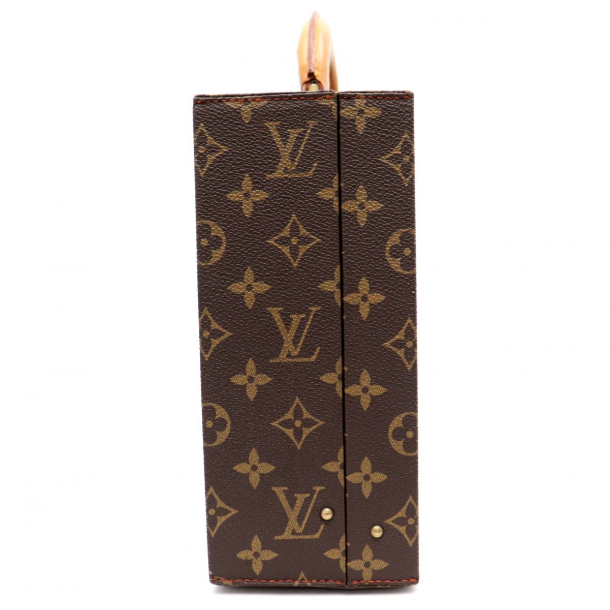 Louis Vuitton Boite Bijoux M47120 Monogram Jewelry Trunk, Brown Velvet Interior & Fitted Tray
