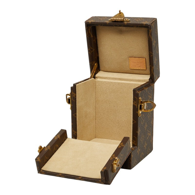 Louis Vuitton M48126 Monogram Watch Winder Trunk, Single-Position Coffret with Gold-Tone Hardware