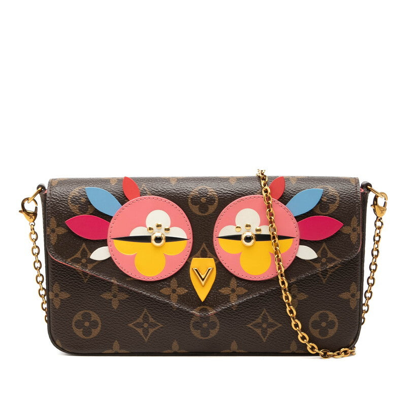 Louis Vuitton M62426 Pochette Félicie Lovely Birds Monogram Chain Shoulder Bag
