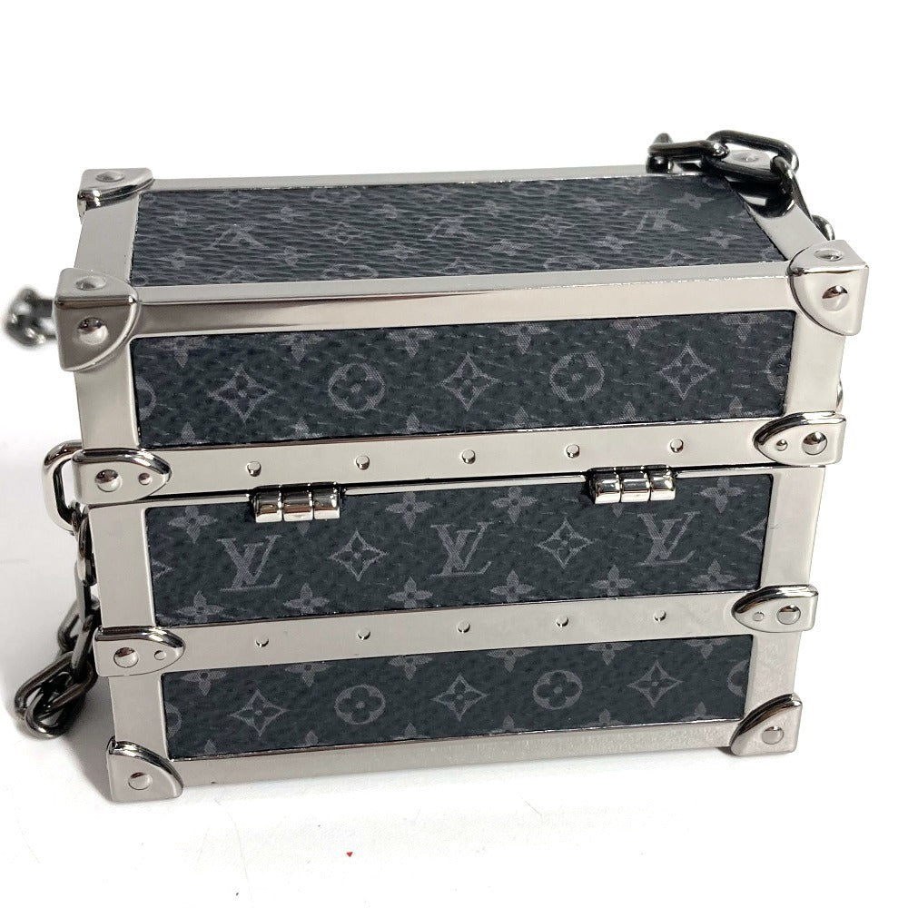 Louis Vuitton Earphone Trunk M77167 Monogram Eclipse AirPods Pro Case with Long Chain