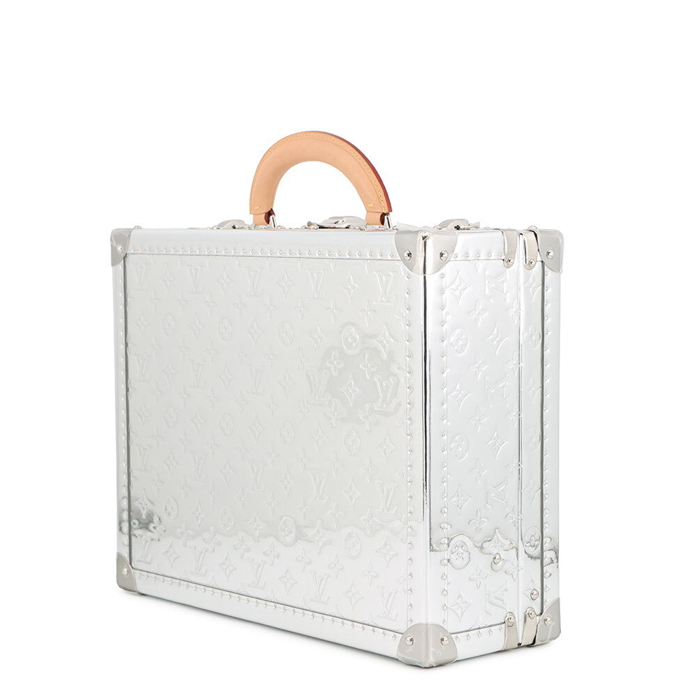 Louis Vuitton Monogram Mirror Courtois 40 M20454 · Silver Hardcase Attaché Case · Unused A-Rank · Full Accessories · 2000s