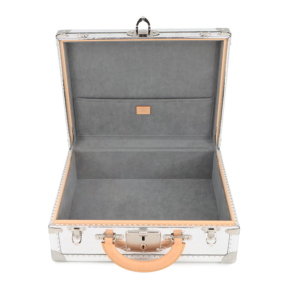 Louis Vuitton Monogram Mirror Courtois 40 M20454 · Silver Hardcase Attaché Case · Unused A-Rank · Full Accessories · 2000s