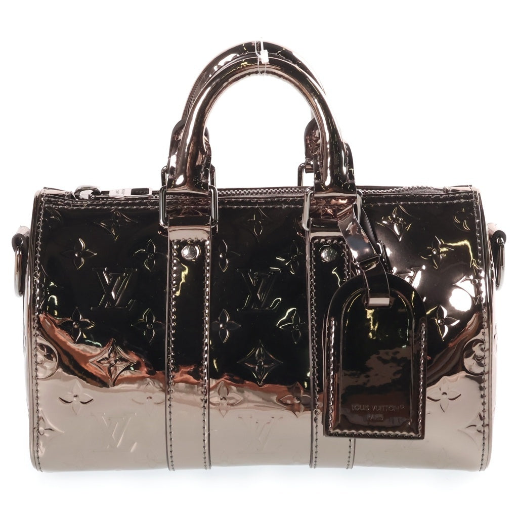 Louis Vuitton Monogram Mirror Keepall Bandoulière 25 M26903 Gunmetal Metallic Bag