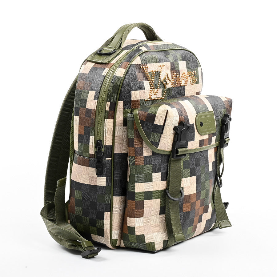 Louis Vuitton Motion Backpack M24445 Damoflage Green Pixel Camouflage LVovers 2024