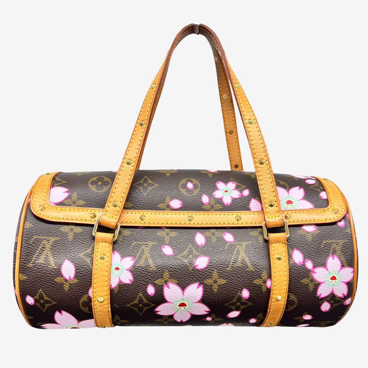 Vintage Louis Vuitton Murakami Cherry Blossom Papillon Bag 2003 Rare Monogram Pink Sakura M92009