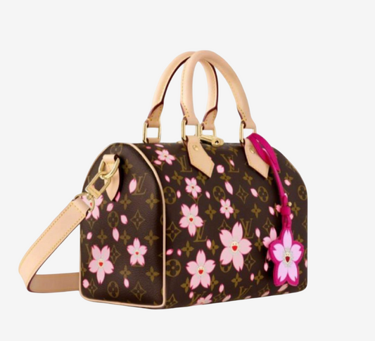 Louis Vuitton x Takashi Murakami Cherry Blossom Sakura Speedy 25 Bandouliere M14174 Handbag
