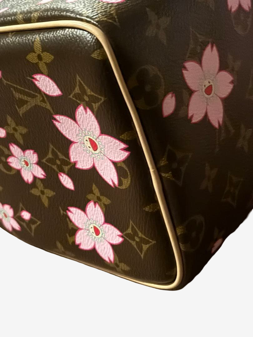 Louis Vuitton x Takashi Murakami Cherry Blossom Sakura Speedy 25 Bandouliere M14174 Handbag