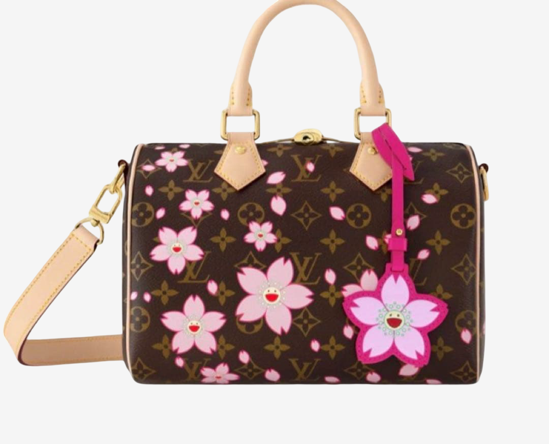 Louis Vuitton x Takashi Murakami Cherry Blossom Sakura Speedy 25 Bandouliere M14174 Handbag