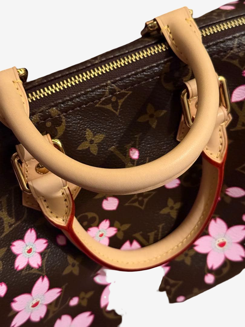 Louis Vuitton x Takashi Murakami Cherry Blossom Sakura Speedy 25 Bandouliere M14174 Handbag
