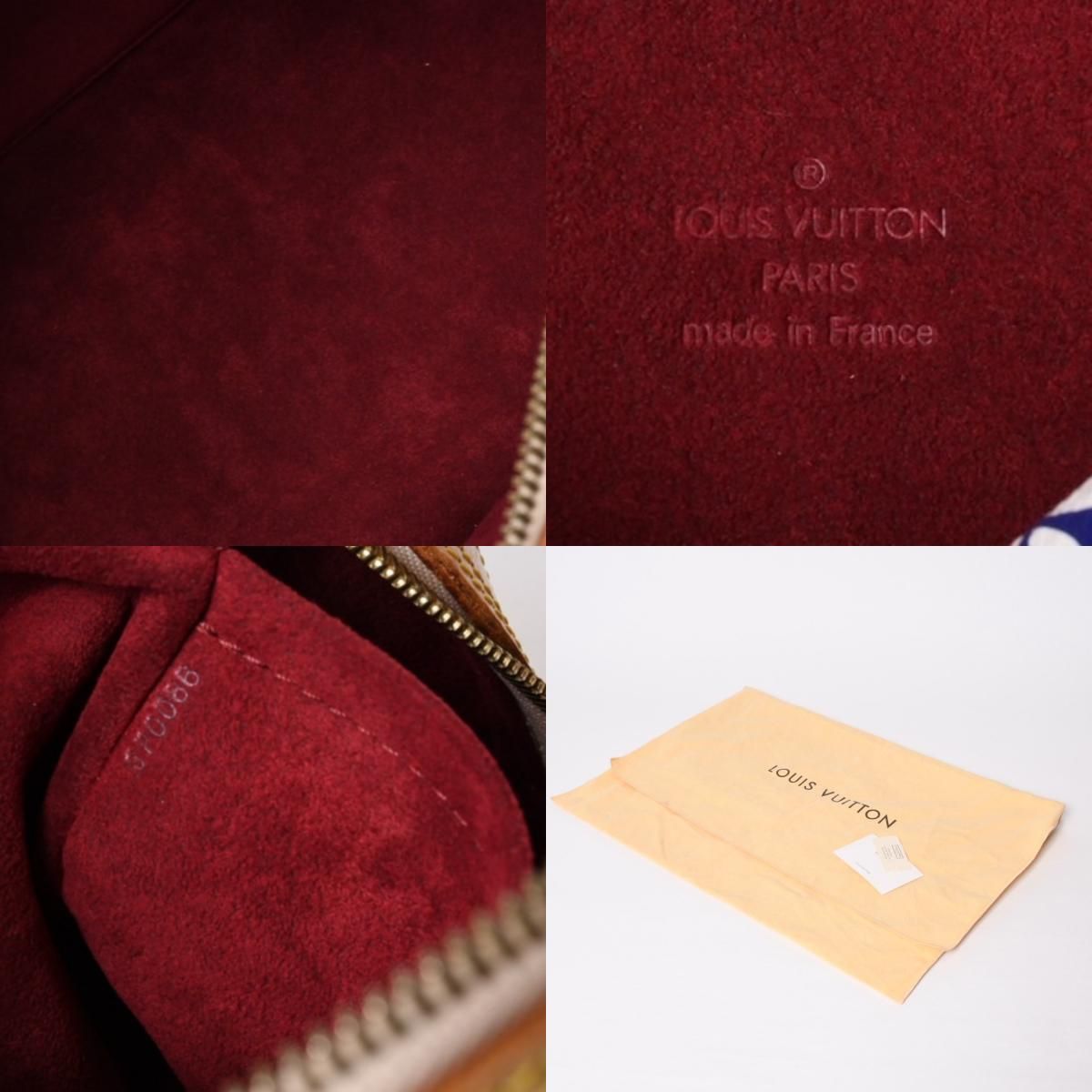 Louis Vuitton Murakami Priscilla Multicolor White M40096 Rare Monogram Handbag Takashi Murakami LV