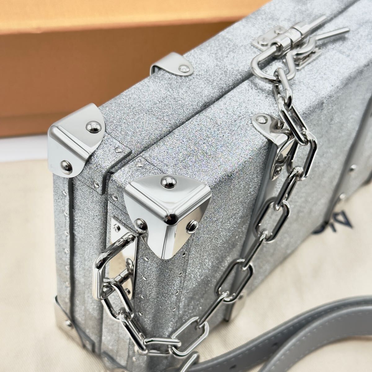 Louis Vuitton Neo Éclipse Glitter Trunk Bag M20329 – Silver Monogram · 2022 Limited Edition · Full Set · Unused S Rank