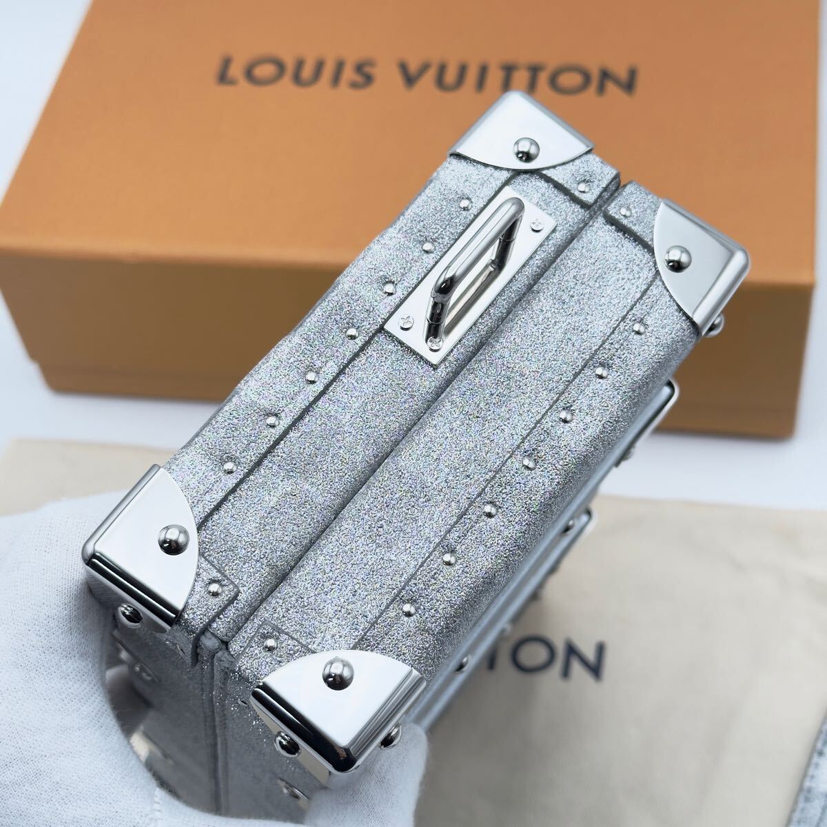 Louis Vuitton Neo Éclipse Glitter Trunk Bag M20329 – Silver Monogram · 2022 Limited Edition · Full Set · Unused S Rank