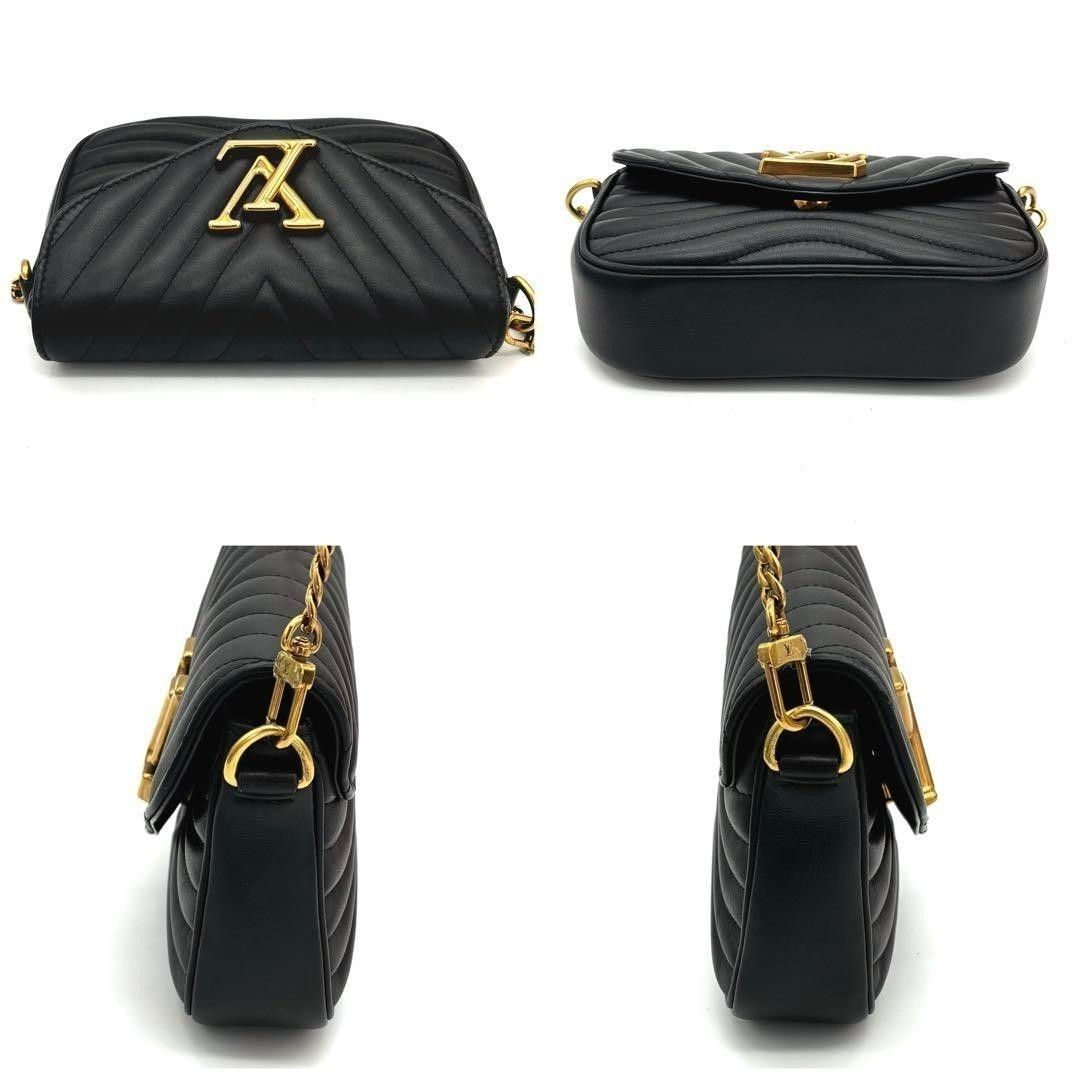Louis Vuitton New Wave Multi Pochette M56461 Black Quilted Calfskin 3Way Shoulder Bag