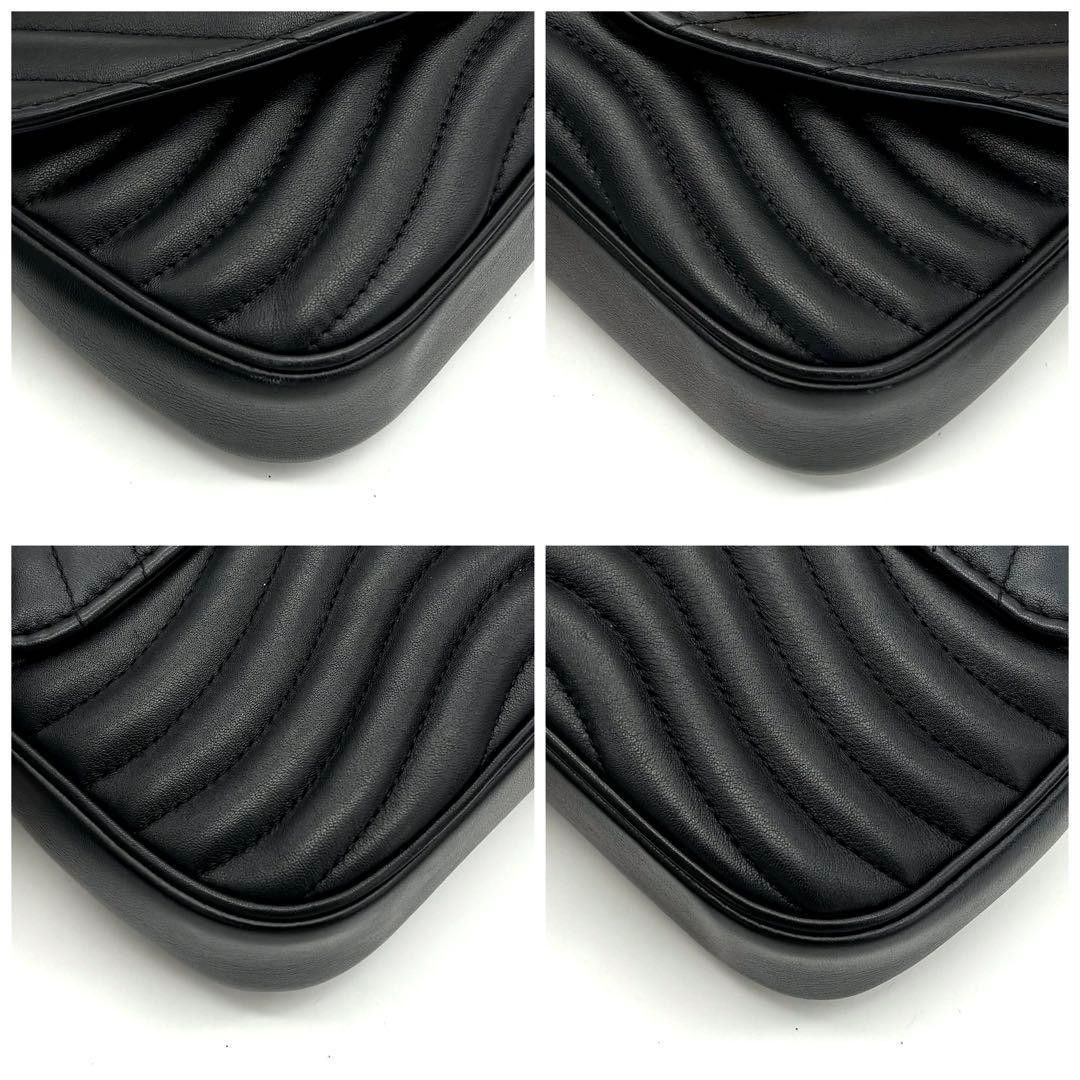 Louis Vuitton New Wave Multi Pochette M56461 Black Quilted Calfskin 3Way Shoulder Bag