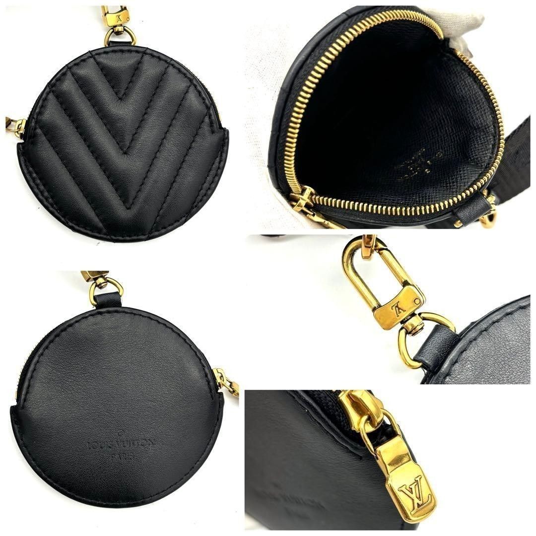 Louis Vuitton New Wave Multi Pochette M56461 Black Quilted Calfskin 3Way Shoulder Bag