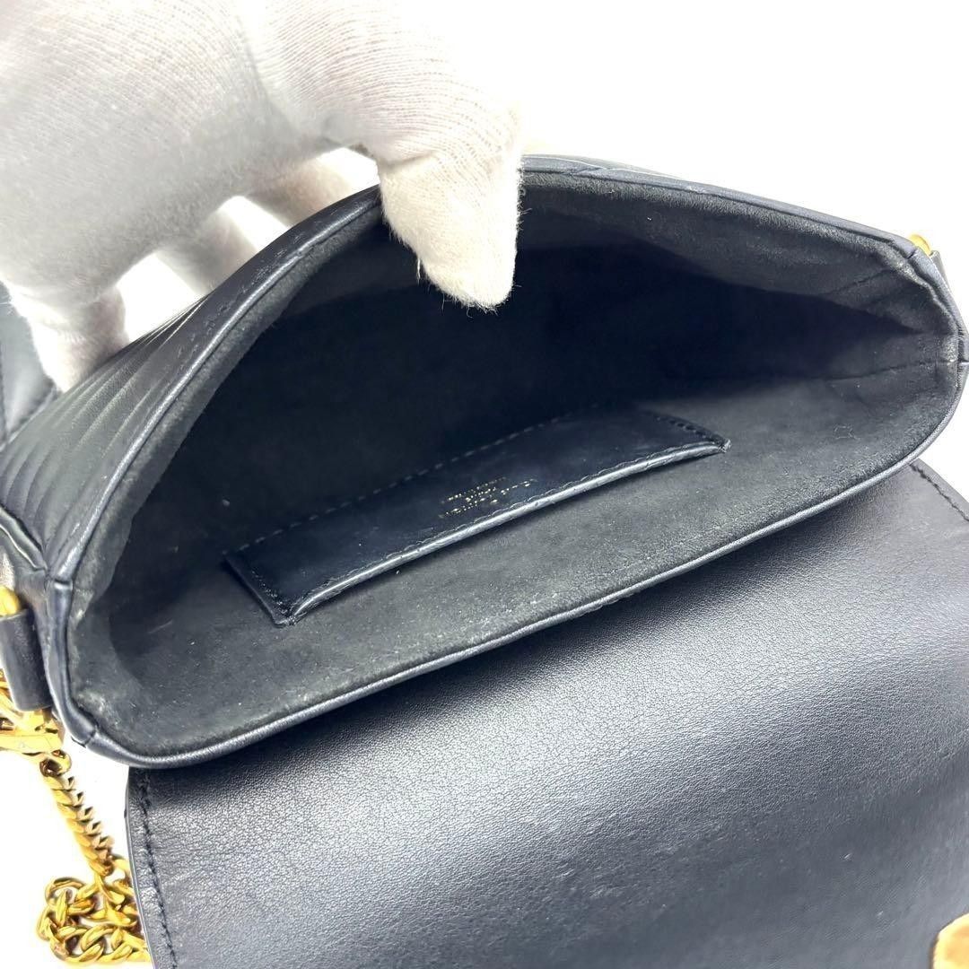 Louis Vuitton New Wave Multi Pochette M56461 Black Quilted Calfskin 3Way Shoulder Bag