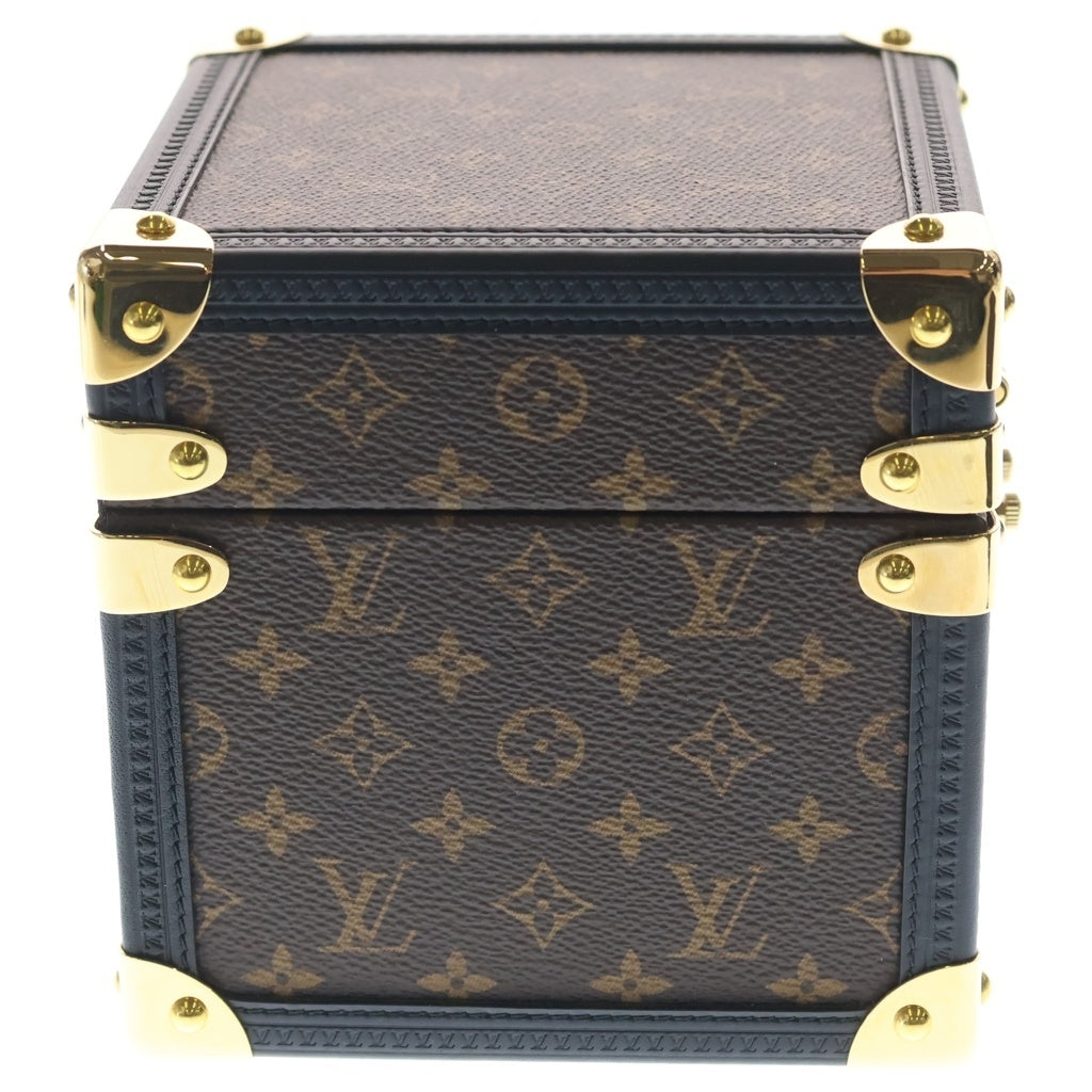Louis Vuitton Q1Q040 Tambour Dual Time Table Clock Trunk Monogram GMT Quartz