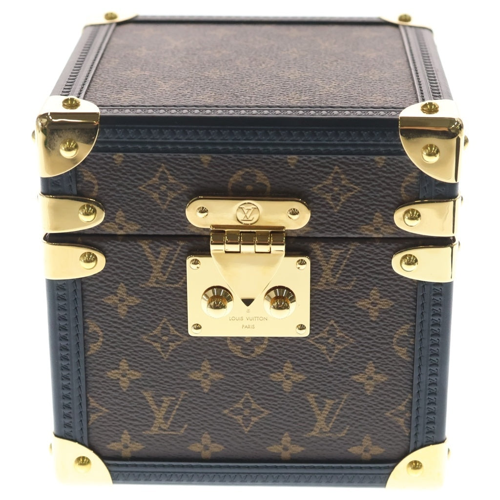 Louis Vuitton Q1Q040 Tambour Dual Time Table Clock Trunk Monogram GMT Quartz