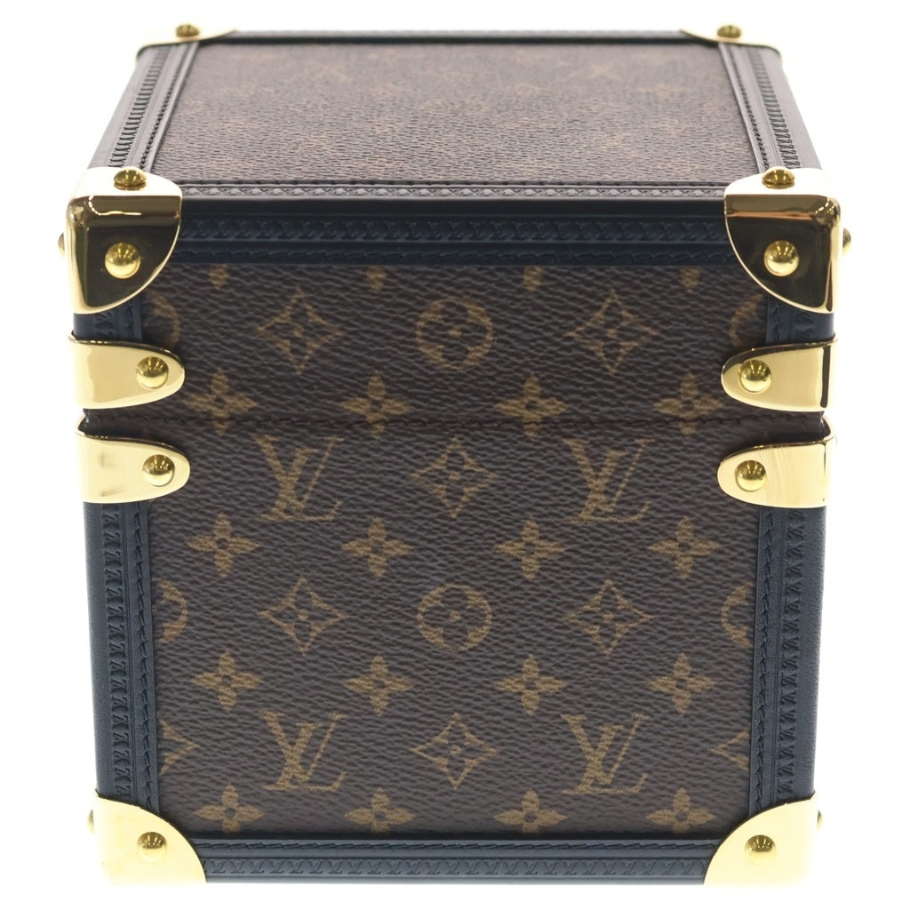 Louis Vuitton Q1Q040 Tambour Dual Time Table Clock Trunk Monogram GMT Quartz