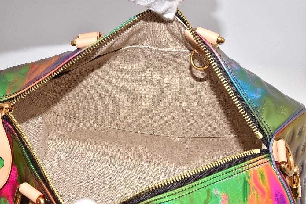 Louis Vuitton Speedy 40 Bandouliere M14137 Multicolor Monogram Vinyl-Coated Canvas Travel Bag