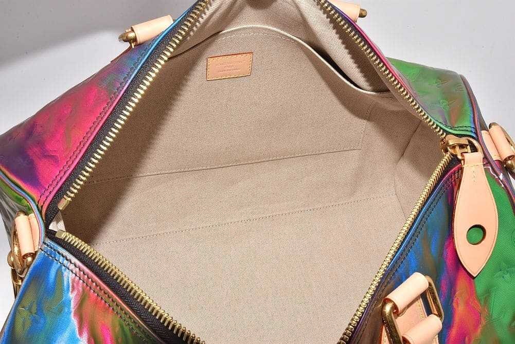 Louis Vuitton Speedy 40 Bandouliere M14137 Multicolor Monogram Vinyl-Coated Canvas Travel Bag
