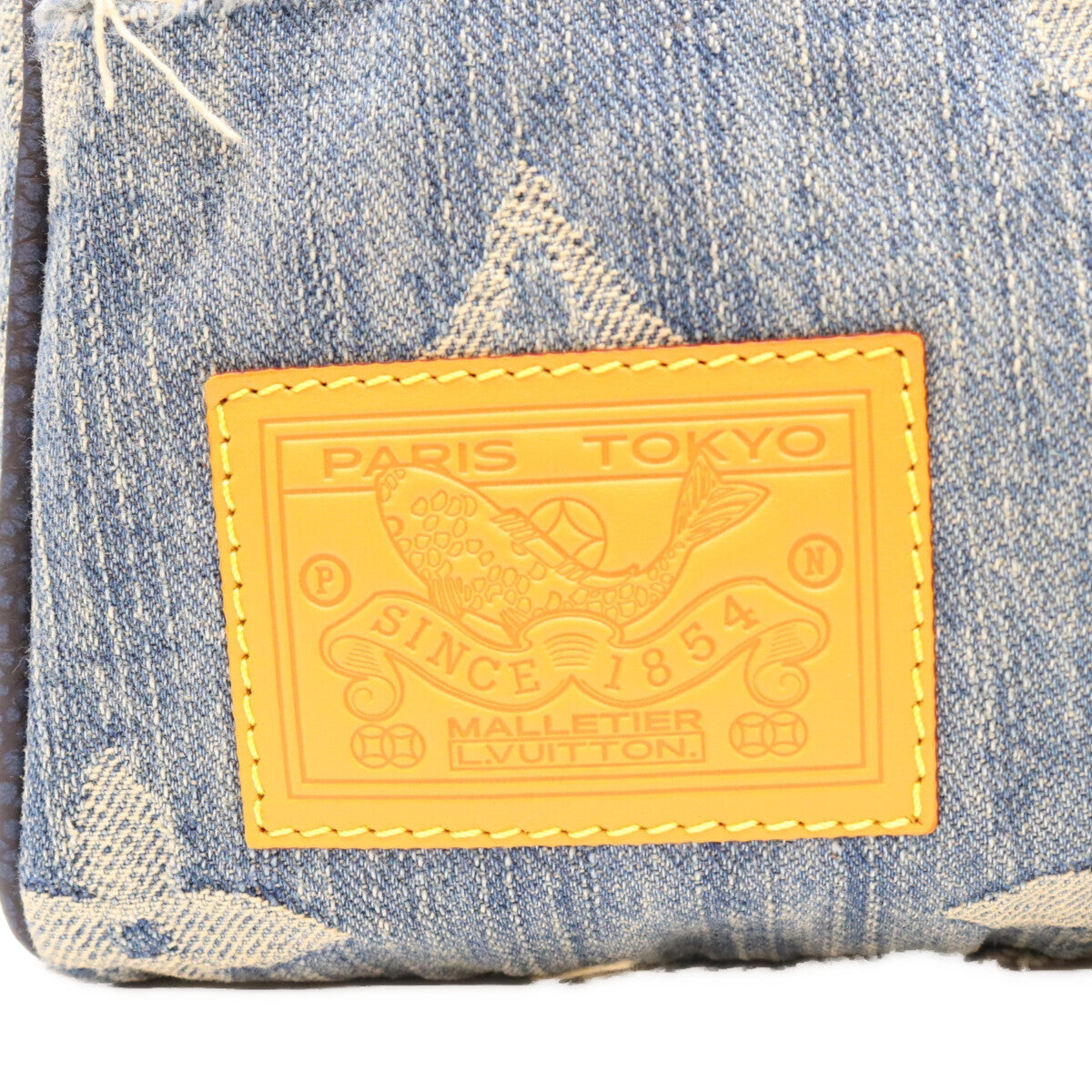 Louis Vuitton Speedy Bandouliere 25 M15276 Stonewashed Denim Patchwork Boro Monogram Bag