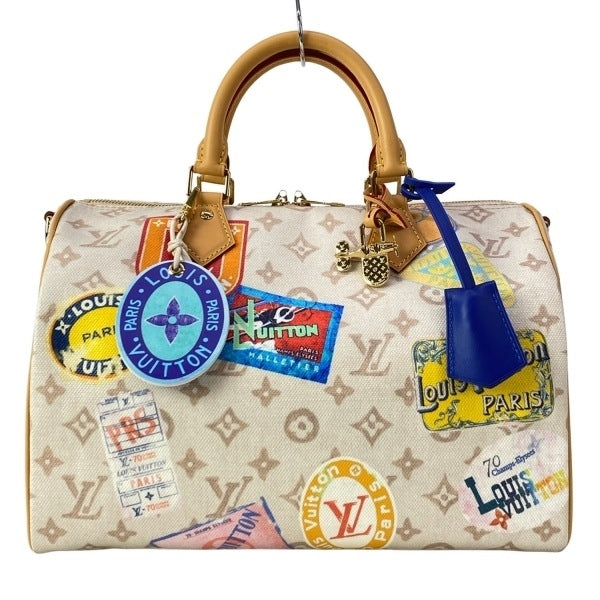 Louis Vuitton Speedy Soft 30 M14587 Monogram Dune Flight Mode Patchwork Travel Bag
