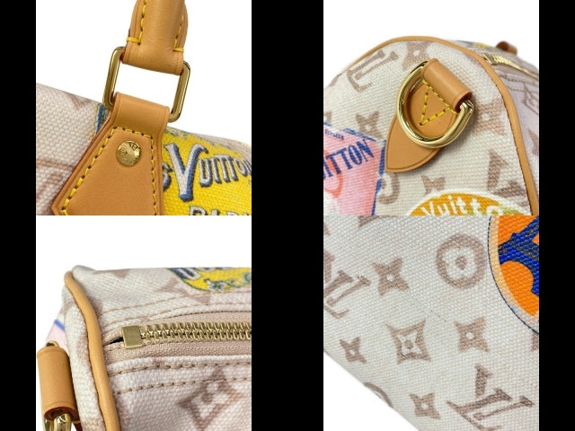 Louis Vuitton Speedy Soft 30 M14587 Monogram Dune Flight Mode Patchwork Travel Bag