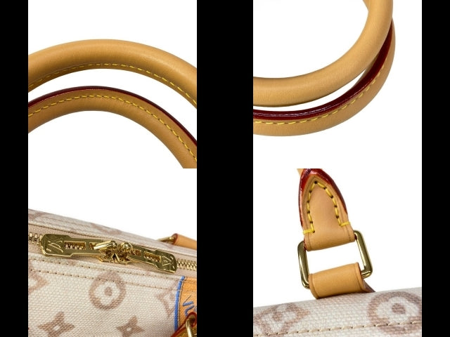 Louis Vuitton Speedy Soft 30 M14587 Monogram Dune Flight Mode Patchwork Travel Bag