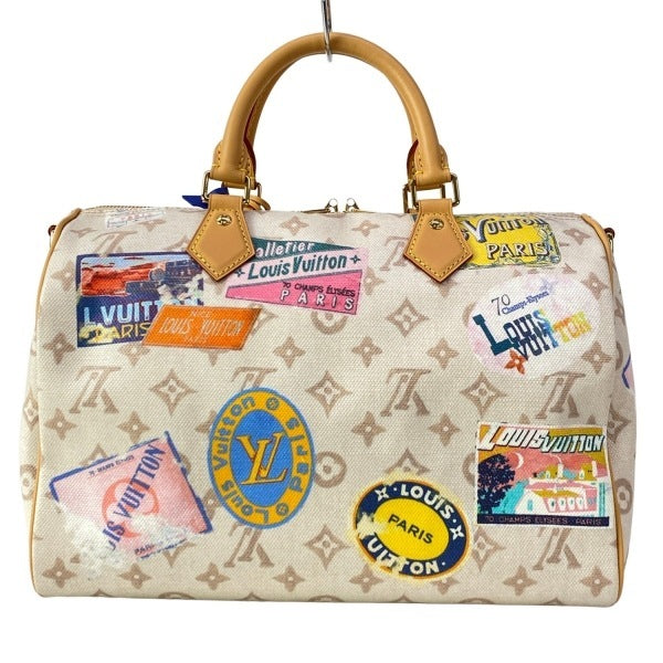 Louis Vuitton Speedy Soft 30 M14587 Monogram Dune Flight Mode Patchwork Travel Bag