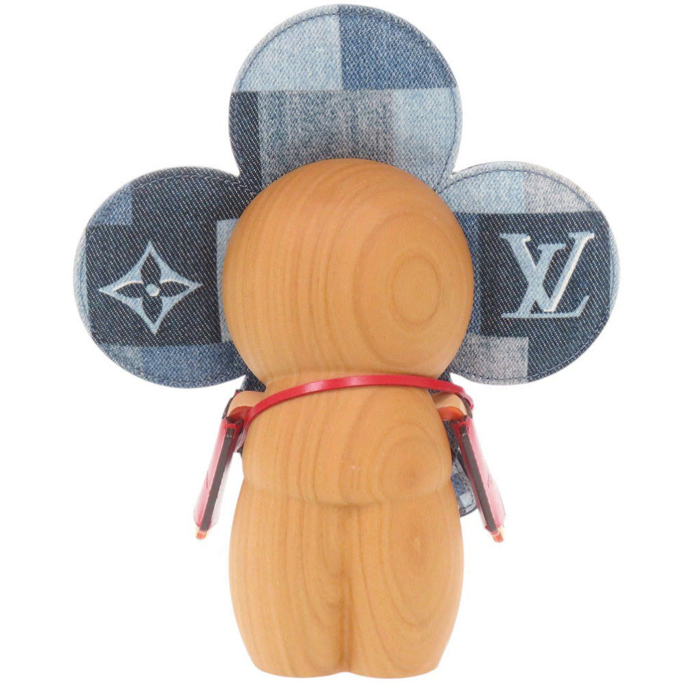 Louis Vuitton Vivienne GI0382 Collector Object in Monogram Denim and Natural Wood, 2019, Blue