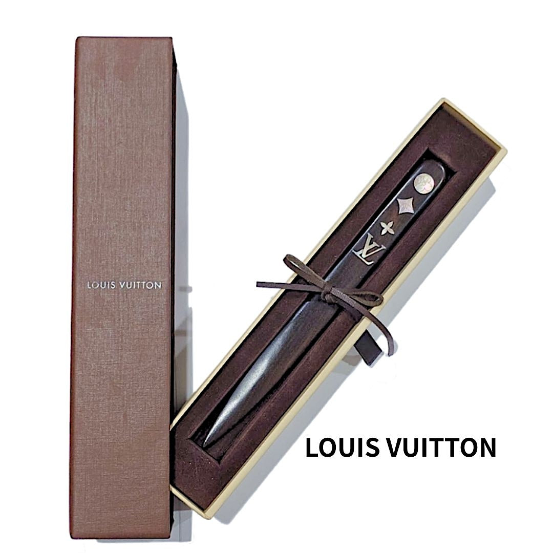 Louis Vuitton wood and shell letter opener