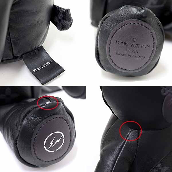 Louis Vuitton x Fragment Design Dou Dou Louis Teddy Bear Monogram Eclipse GI0184 Black