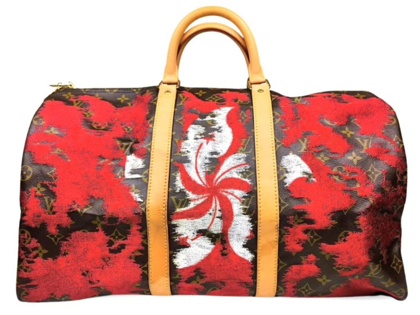 Louis Vuitton x Jay Ahr Vintage Keepall Hong Kong Flag One of One Hand Embroidered Farfetch Capsule Collector Archive Piece