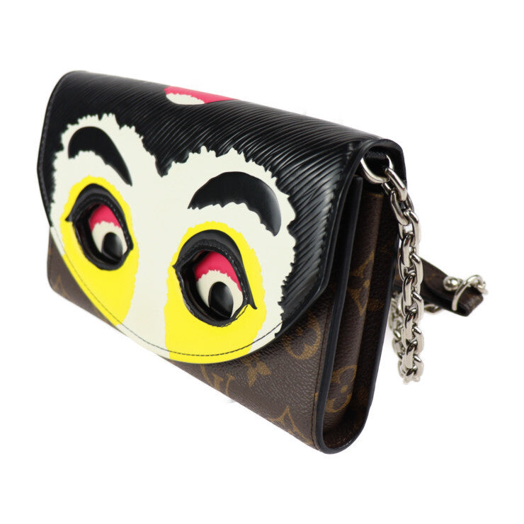 Louis Vuitton x Kansai Yamamoto Portefeuille Chain M67256 Kabuki Monogram Shoulder Bag