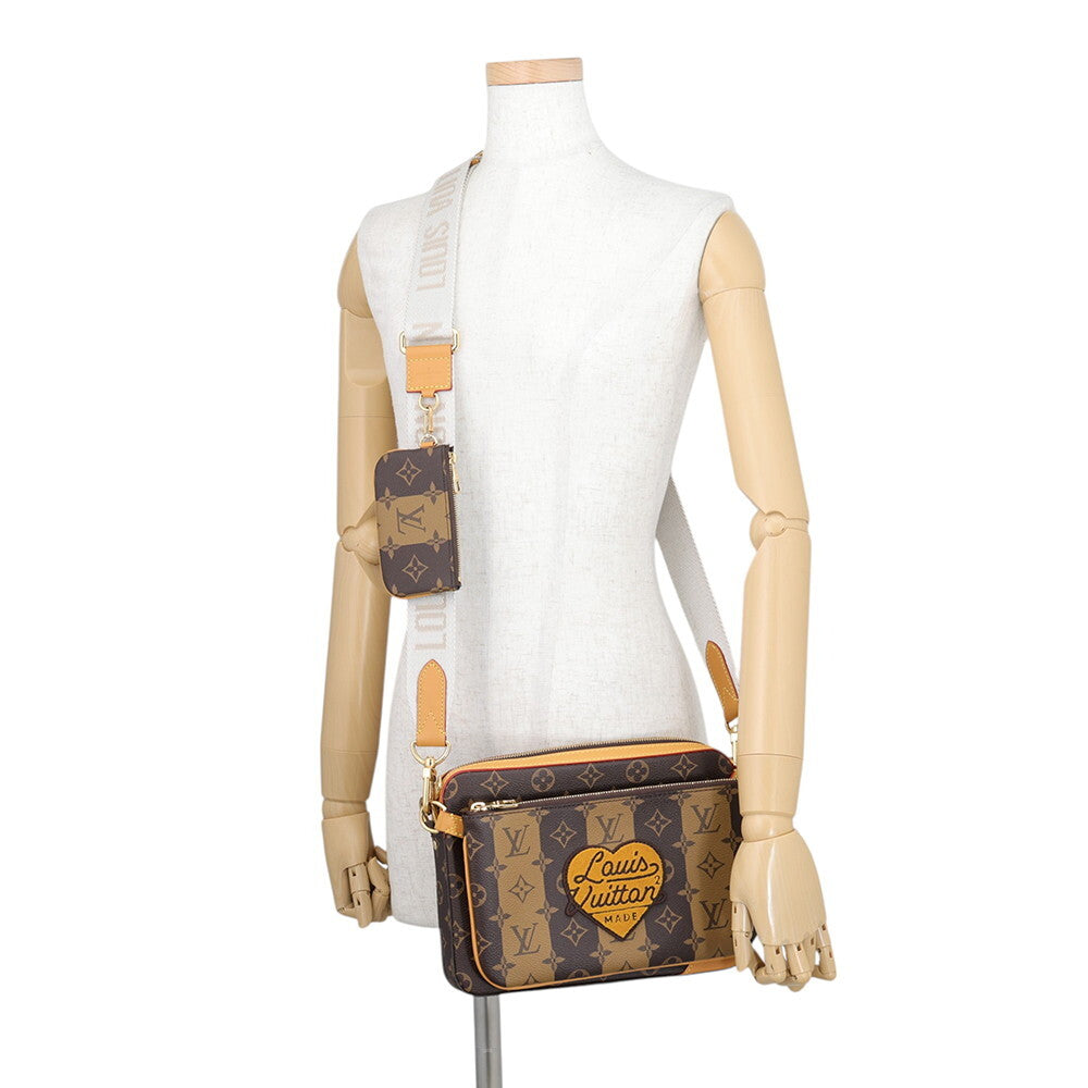 LOUIS VUITTON × NIGO LV² Trio Messenger M45965 Monogram Stripes Shoulder Bag