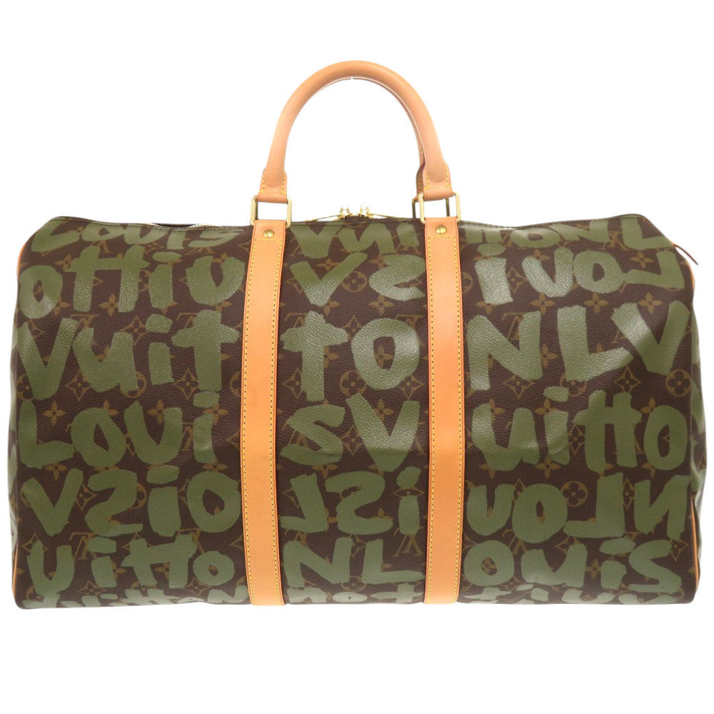 Louis Vuitton x Stephen Sprouse Monogram Graffiti Keepall 50 M92196 Khaki 2001 Limited Edition