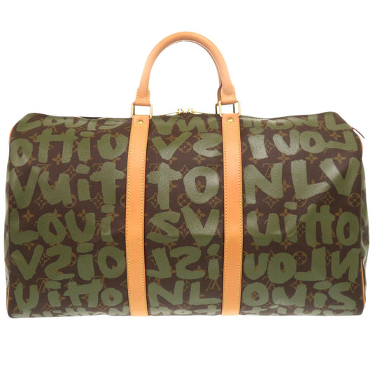 Louis Vuitton × Stephen Sprouse khaki Graffiti Keepall 50