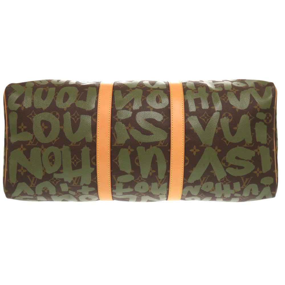 Louis Vuitton x Stephen Sprouse Monogram Graffiti Keepall 50 M92196 Khaki 2001 Limited Edition