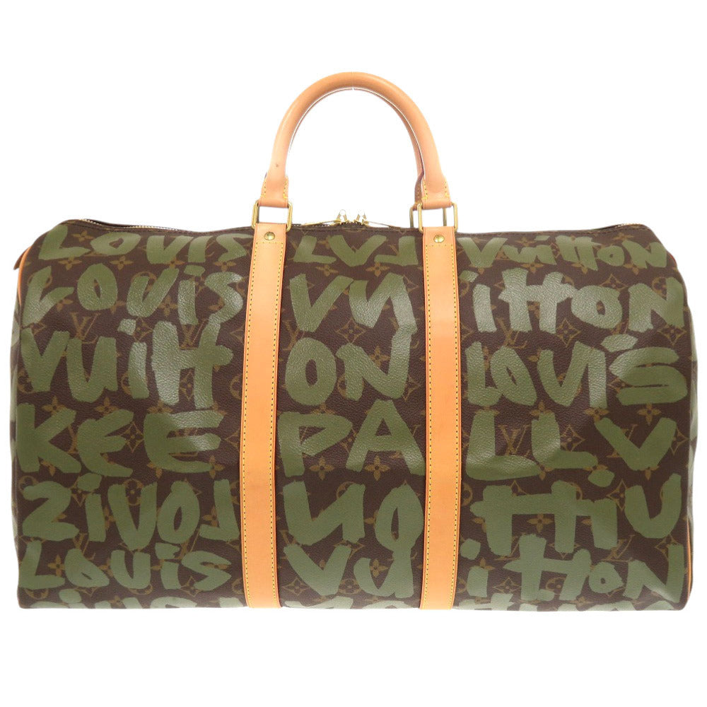 Louis Vuitton x Stephen Sprouse Monogram Graffiti Keepall 50 M92196 Khaki 2001 Limited Edition