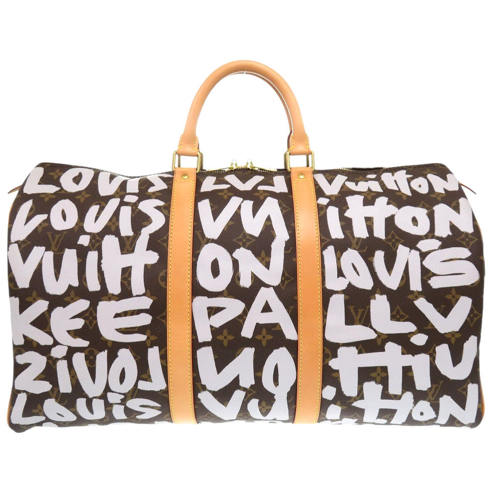 Louis Vuitton x Stephen Sprouse Monogram Graffiti Keepall 50 M92197 White 2001 Limited Edition