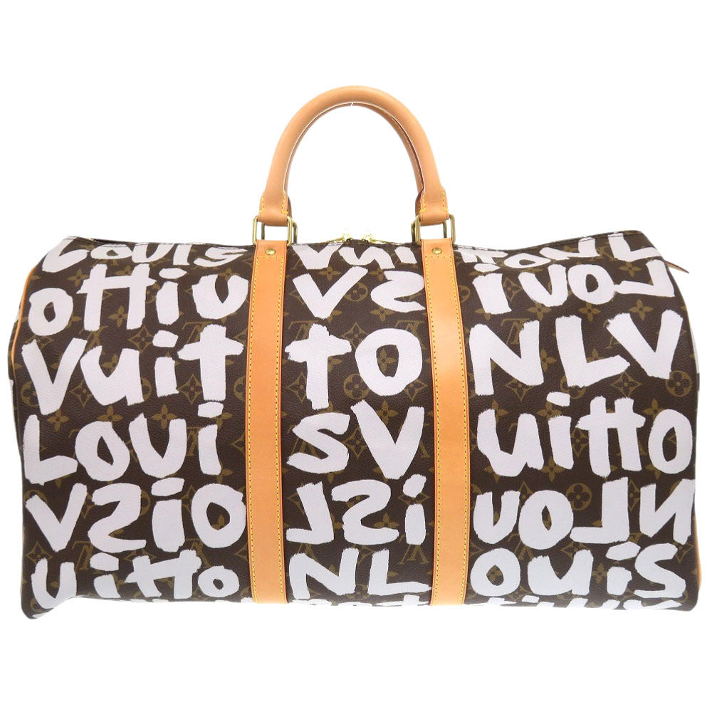 Louis Vuitton x Stephen Sprouse Monogram Graffiti Keepall 50 M92197 White 2001 Limited Edition