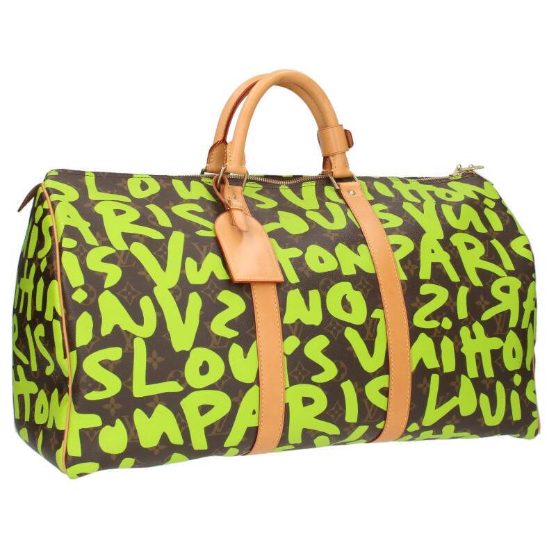 Louis Vuitton x Stephen Sprouse Monogram Graffiti Keepall 50 M93700 Vert Green Limited Edition