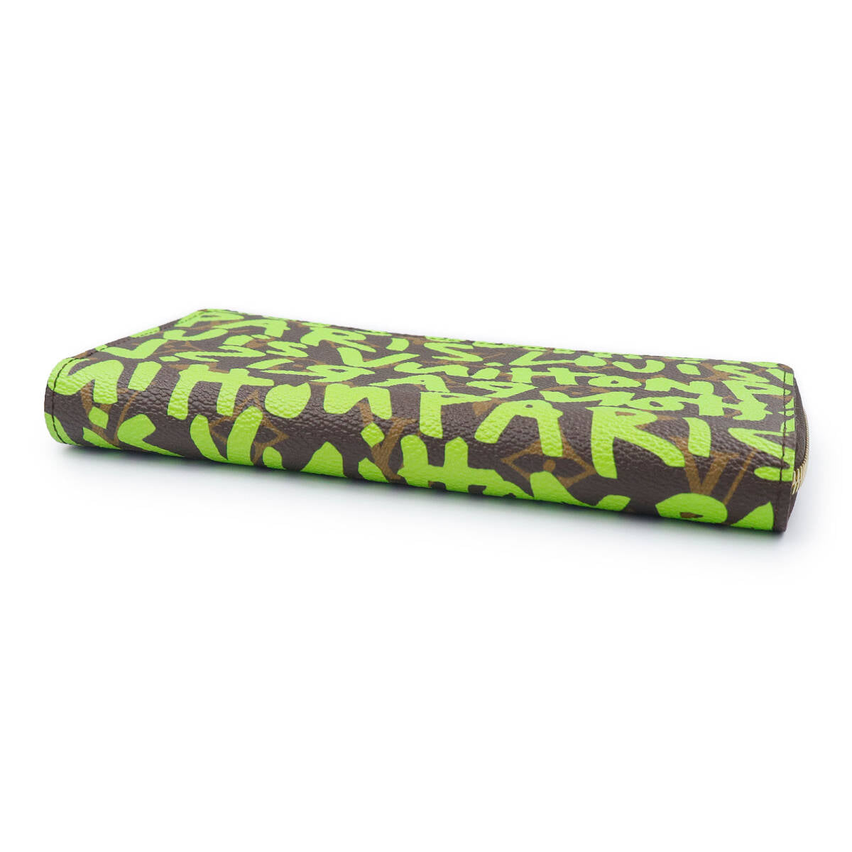 Cartera Zippy Louis Vuitton × Stephen Sprouse M93712, Graffiti Monogram verde Vert, edición limitada de 2009