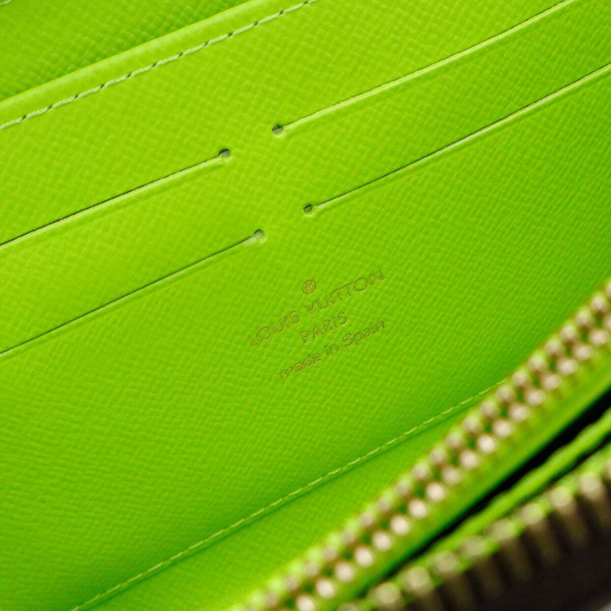 Cartera Zippy Louis Vuitton × Stephen Sprouse M93712, Graffiti Monogram verde Vert, edición limitada de 2009