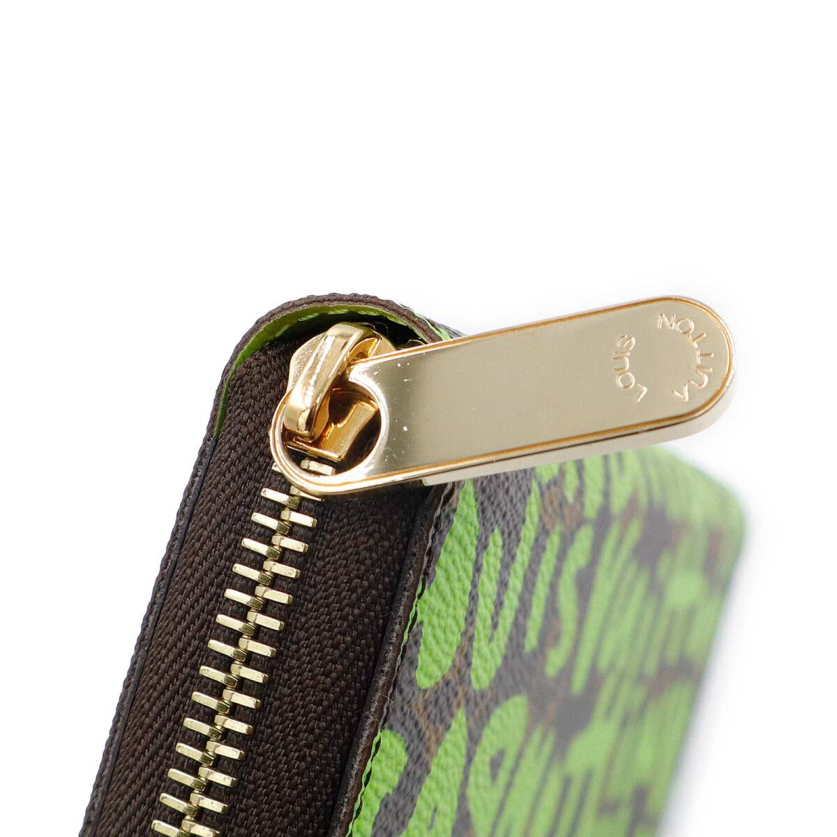 Cartera Zippy Louis Vuitton × Stephen Sprouse M93712, Graffiti Monogram verde Vert, edición limitada de 2009